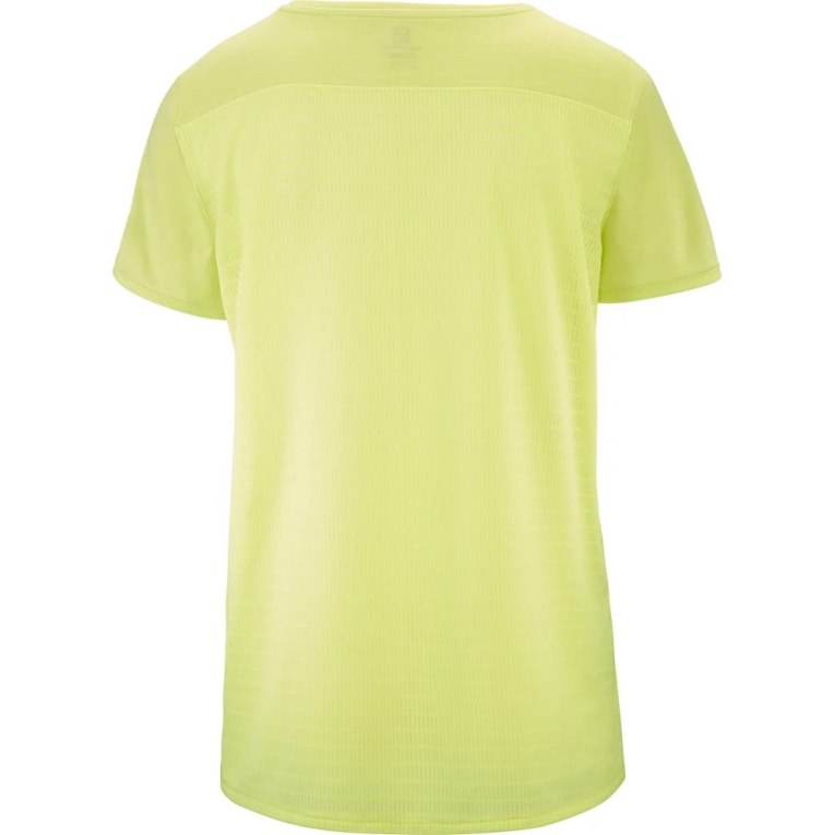 Camiseta Salomon Outline Summer Curta Sleeve Feminino Limão | PT C09352